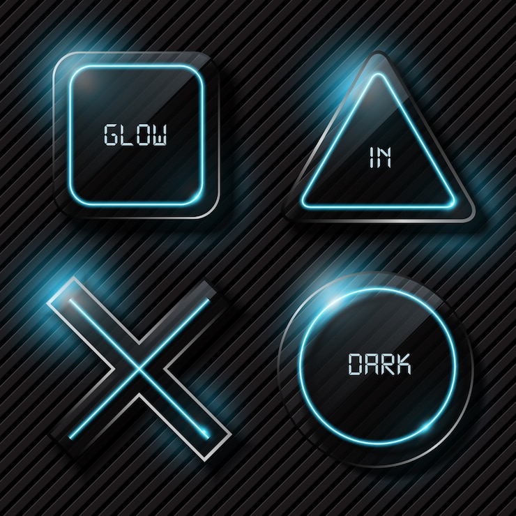 Free Vector glowing light shapes collection