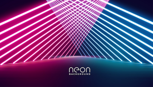 Free vector glowing nelights stage pathway background