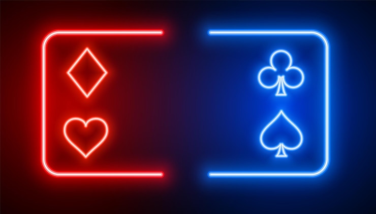 Free Vector glowing neon casino ace card banner play and win jackpot vector