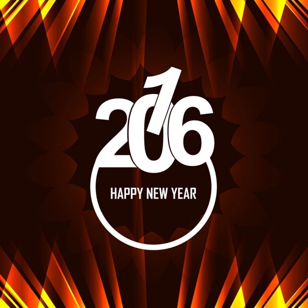 Free vector glowing new year 2016 background