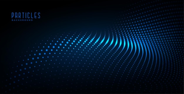 Free vector glowing particle wave digital technology background