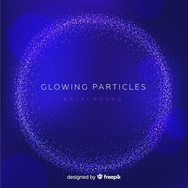 Free vector glowing particles background