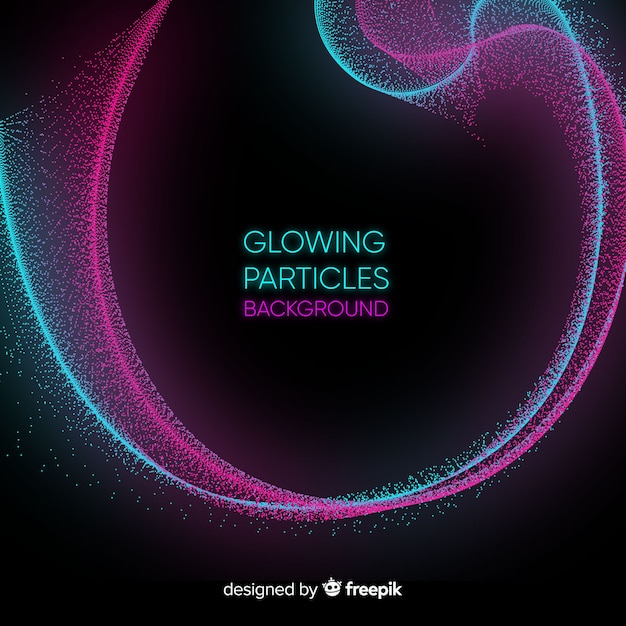 Glowing particles background