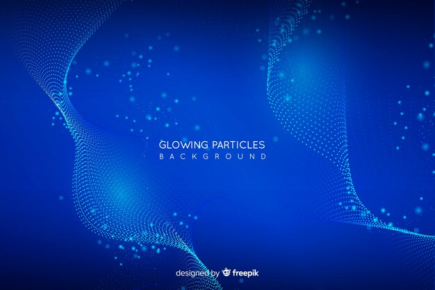 Glowing particles background