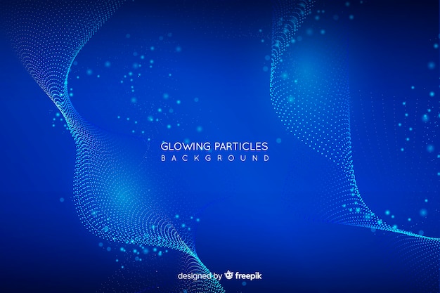 Glowing particles background