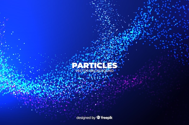 Бесплатное векторное изображение Фон светящихся частиц