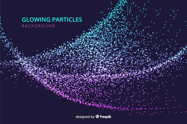 Sfondo di particelle incandescente