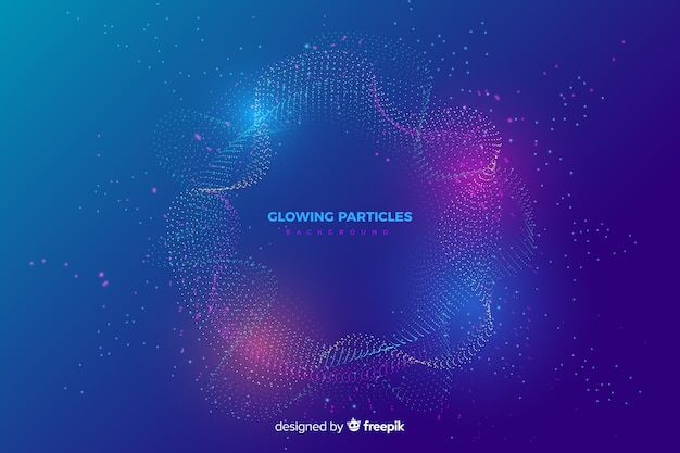 Free vector glowing particles background