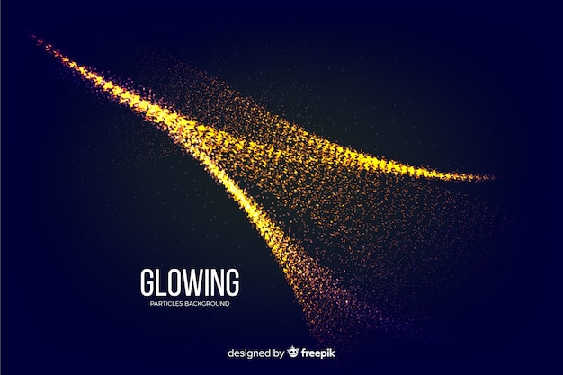 Free vector glowing particles background