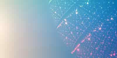 Free vector glowing particles on gradient background