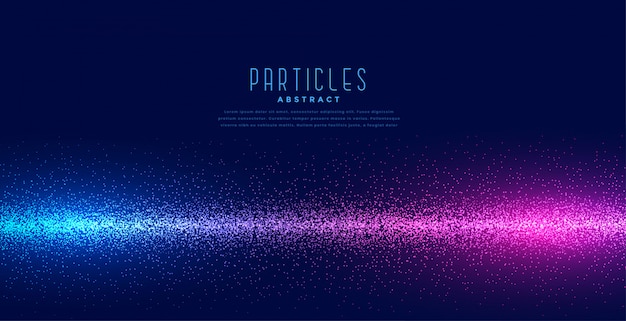 Free vector glowing particles in linear light technology background