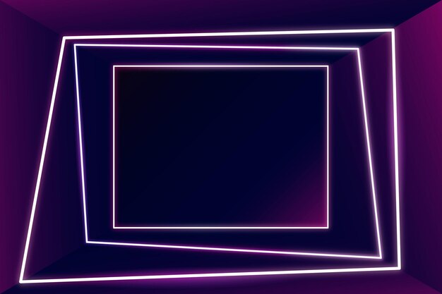 Free vector glowing pink neon frame