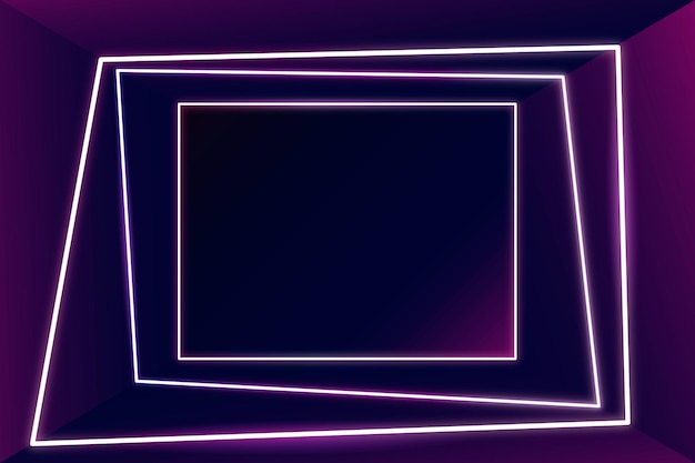 Glowing pink neon frame