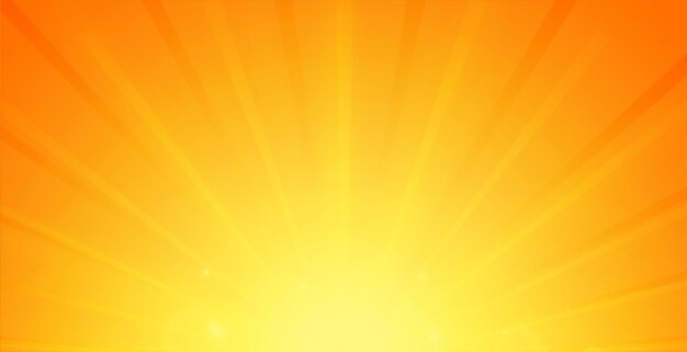 Glowing rays background in orange color 