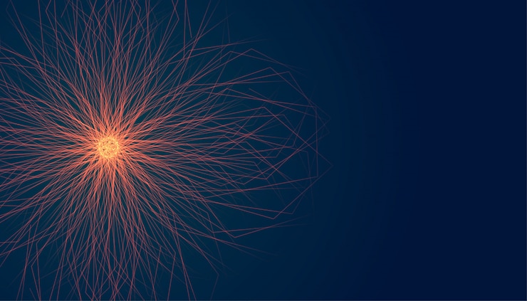 Free Vector glowing star shape with light rays burst background