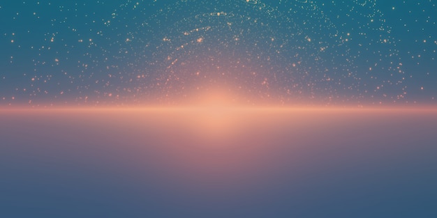 Free vector glowing stars with illusion of depth and perspective