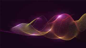 Free vector glowing waves background