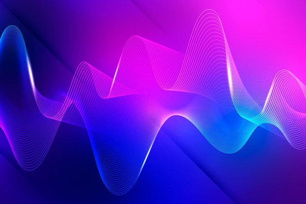 Glowing wavy background