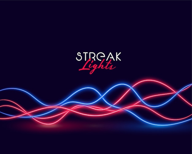 Glowing wavy neon light background