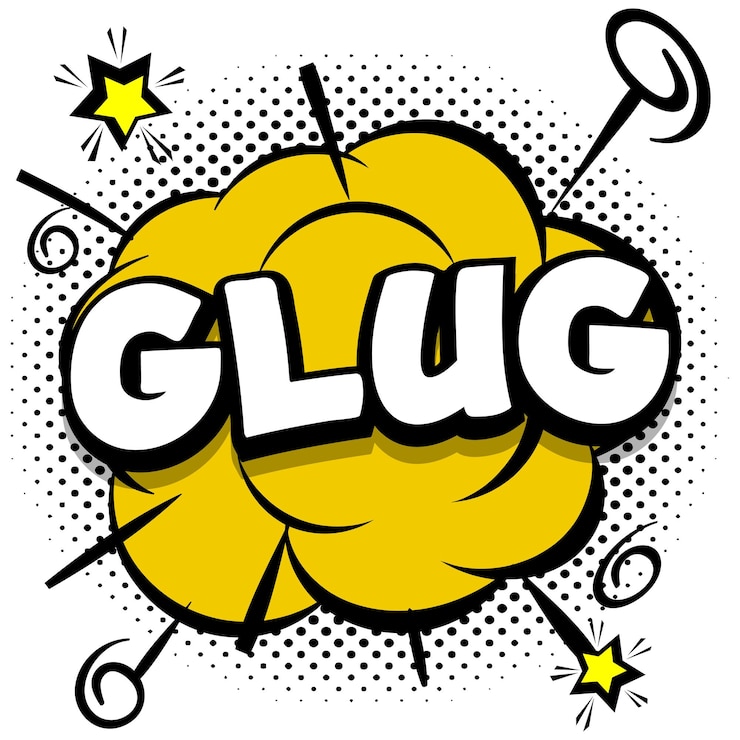 Free Vector glug comic bright template with speech bubbles on colorful frames