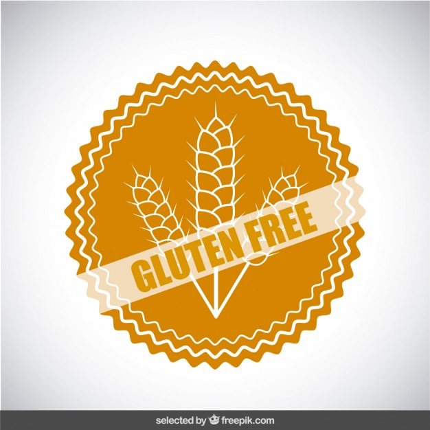 Vettore gratuito gluten distintivo gratis