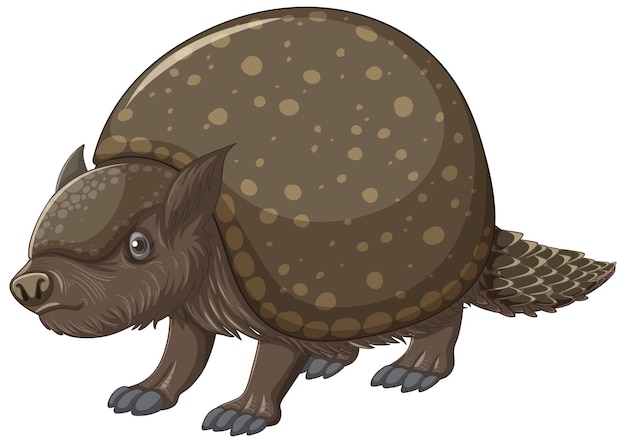 Glyptodon extinct mammal vector