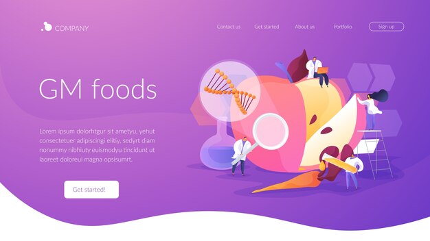 GM foods landing page template