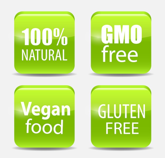 Download Free Gmo Free Natutal Vegan Food And Gluten Label Set Premium Vector Use our free logo maker to create a logo and build your brand. Put your logo on business cards, promotional products, or your website for brand visibility.