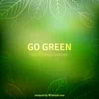 Free vector go green background