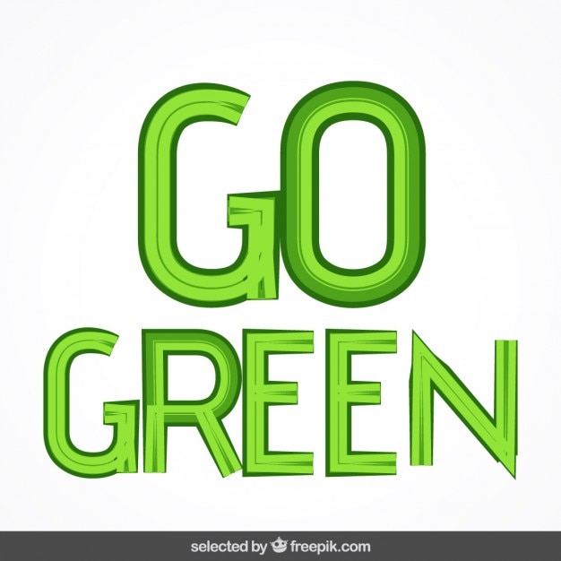 मुफ़्त वेक्टर go green lettering