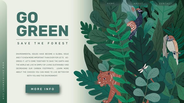 Go green template save the forest blog banner