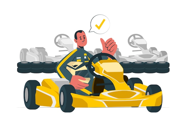 Illustrazione del concetto di go-kart