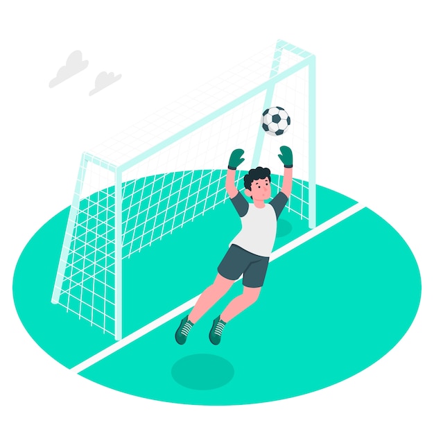 Free vector goal concept illustration