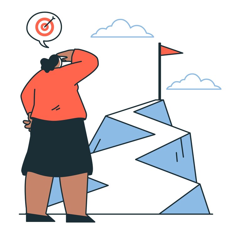 Free Vector goal concept illustration