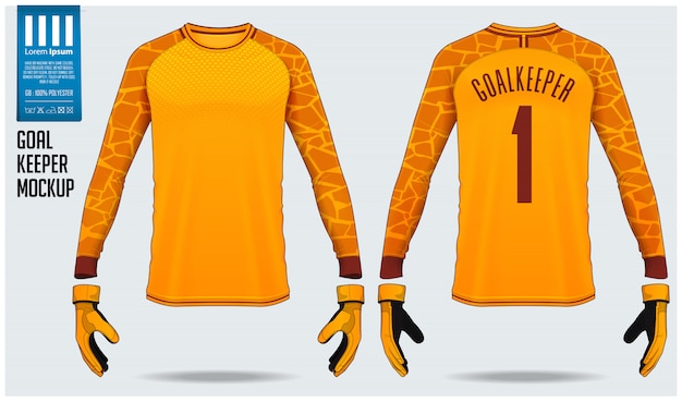 Download Premium Vector Goalkeeper Jersey Or Soccer Kit Mockup Template Design