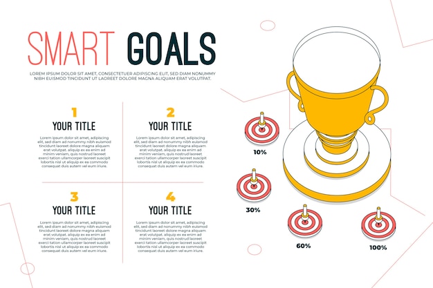Free vector goals infographic concept