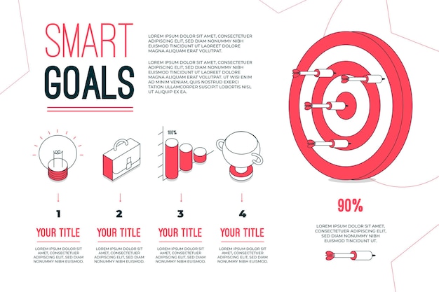 Free vector goals infographic concept