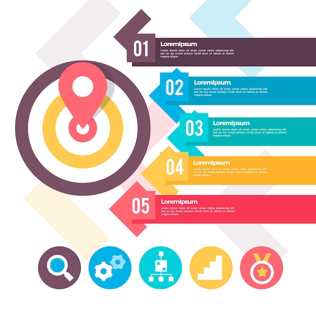 Goals infographic template