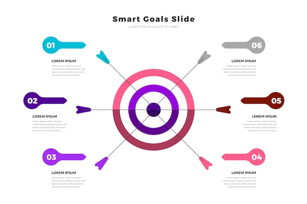 Free vector goals infographic template