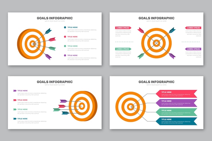 Free Vector goals infographic template
