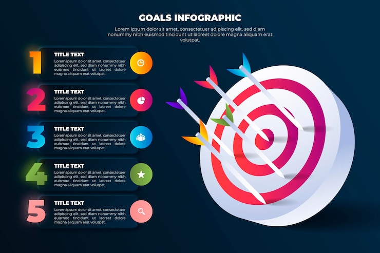 Free Vector goals infographic template