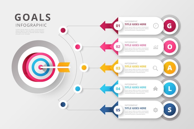 Goals infographic template