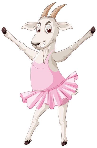 バレリーナのドレスを着たヤギ