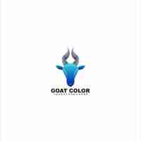 Free vector goat logo colorful gradient