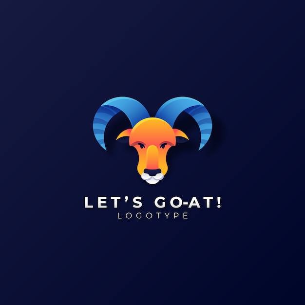 Goat logo design template