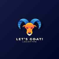 Free vector goat logo design template