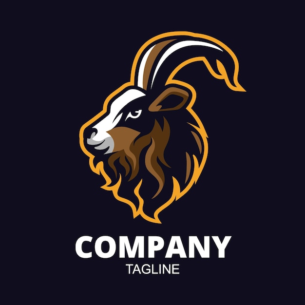 goat logo design template