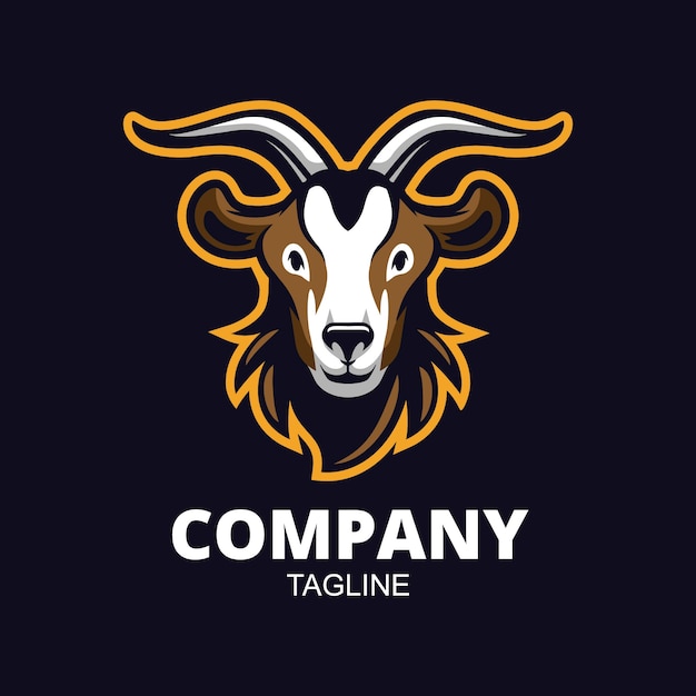 Free vector goat logo design template