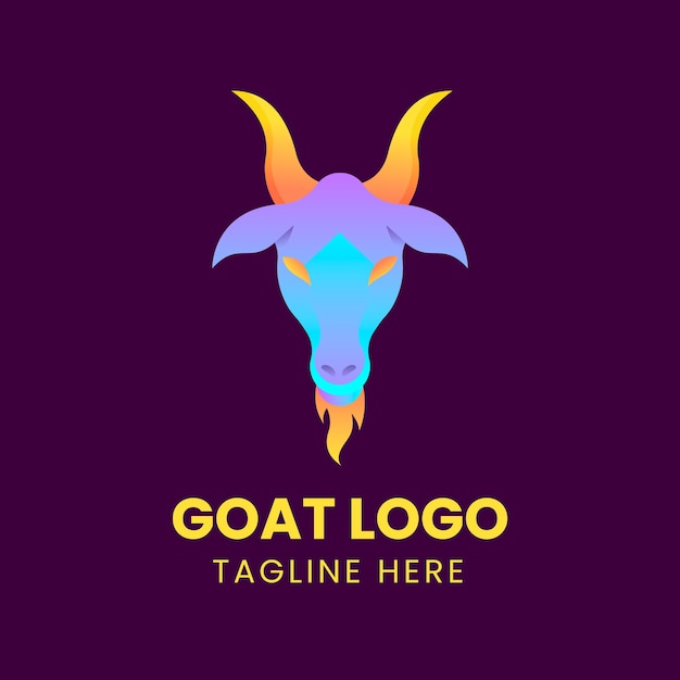 Free vector goat logo design template