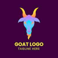 Free vector goat logo design template